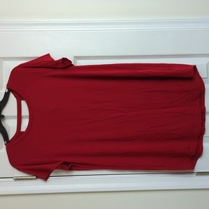 Bobeau red t shirt dress, size petite large